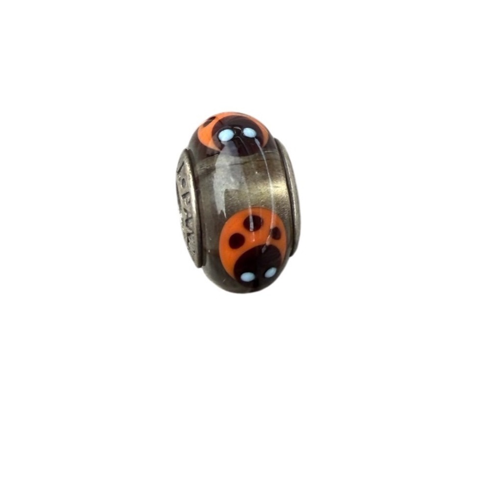Pandora Charm Women OS Orange Ladybug Murano Glass Sterling Silver 925 ALE